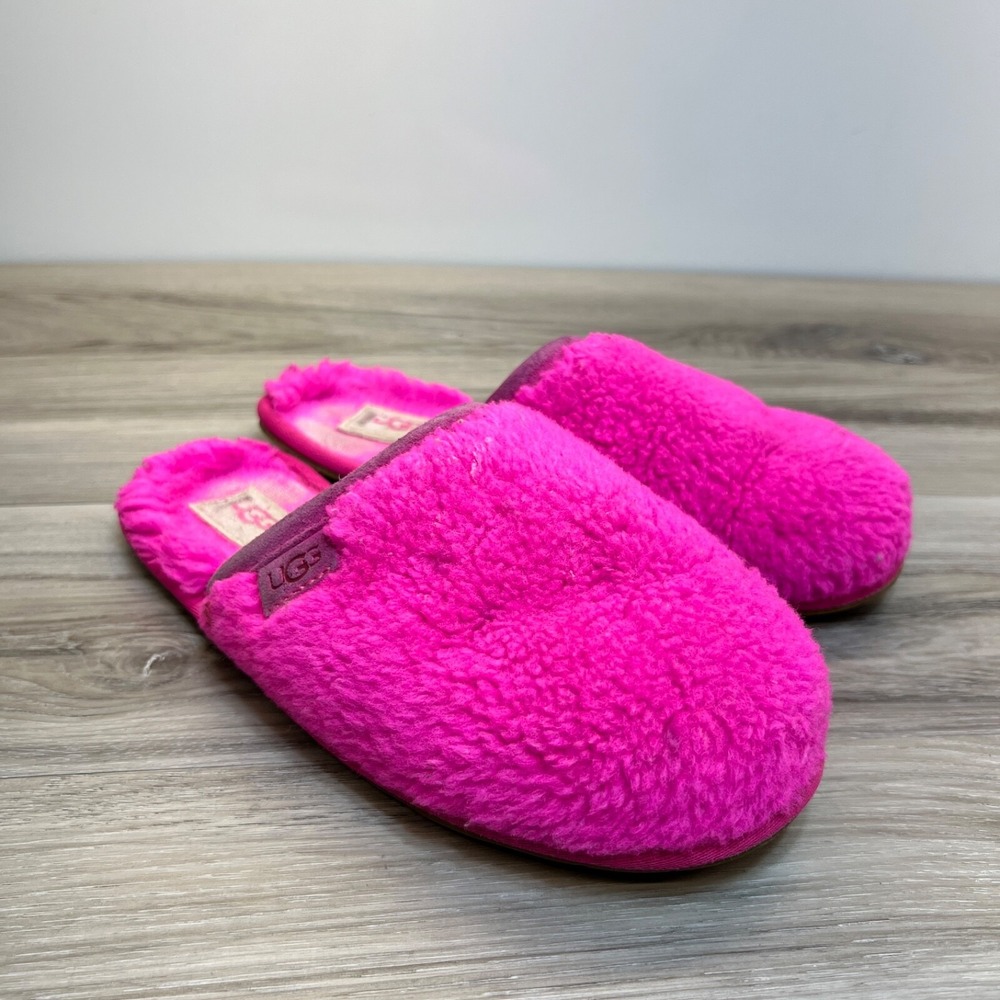 UGG Fluffette Women's Size 8 Cosy Slippers Rock Rose Pink Plush Soft 1102594